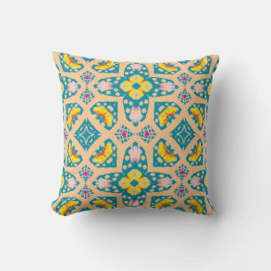 Fabric Design. Inca Fashion Illustration. Lisbon M Throw Pillow