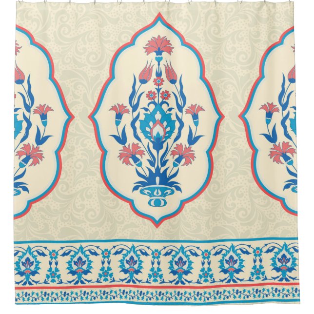 Fabric floral seamless pattern in ethnic style (Front)