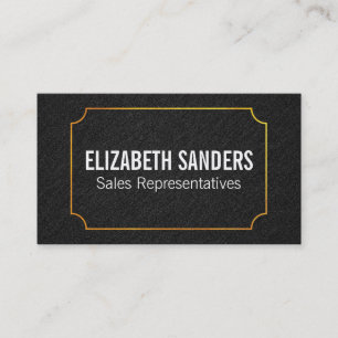 Fabric / Gold Frame Business Card
