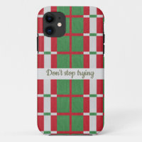 Fabric green red iPhone Case