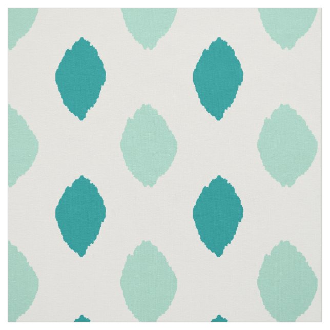 Fabric: Ikat pattern in teal and blue Fabric (Swatch)