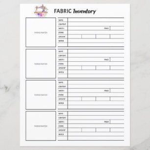 Fabric Inventory Sheet