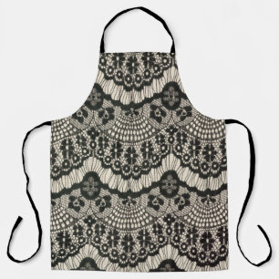 Fabric lace openwork.  Fabric lace floral ornament Apron