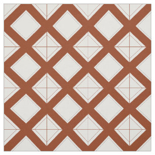Fabric - Lattice Diamonds in Brown