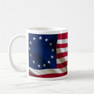 Fabric Look American Betsy Ross Flag Coffee Mug