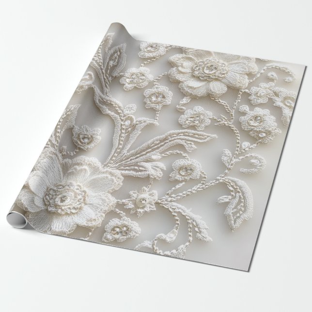 Fabric Look Wrapping Paper (Unrolled)