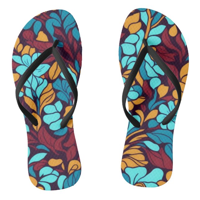 Fabric Pattern Flip Flops (Footbed)