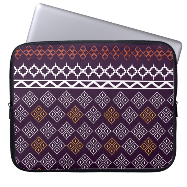 Fabric pattern patterns  laptop sleeve (Front)
