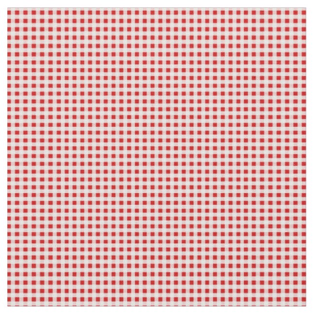 Fabric, Red Gingham Pattern Fabric (Close Up)