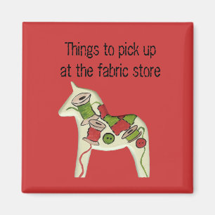 Fabric store list magnet