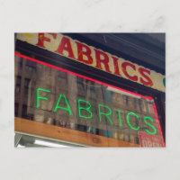 Fabric Store Neon Sign Garment District New York