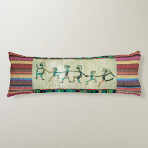 Fabric Stripes Pattern coloured I + KOKOPELLI Body Pillow