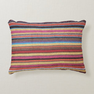 Fabric Stripes Pattern coloured I + your ideas Decorative Pillow
