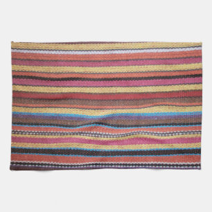 Fabric Stripes Pattern coloured I + your ideas Kitchen Towel