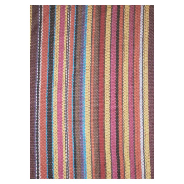 Fabric Stripes Pattern coloured I + your ideas Tablecloth (Front)