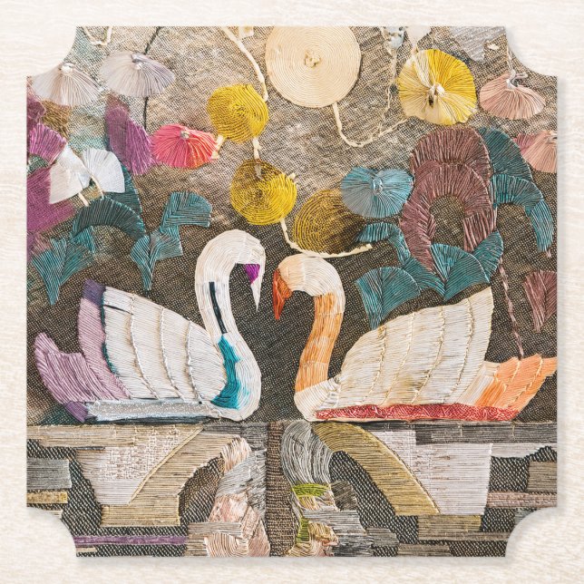 Fabric Swan Coaster (Front)