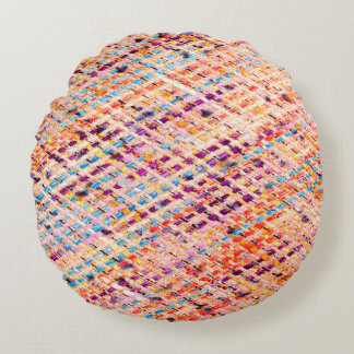 Fabric texture weave a large thread round pillow