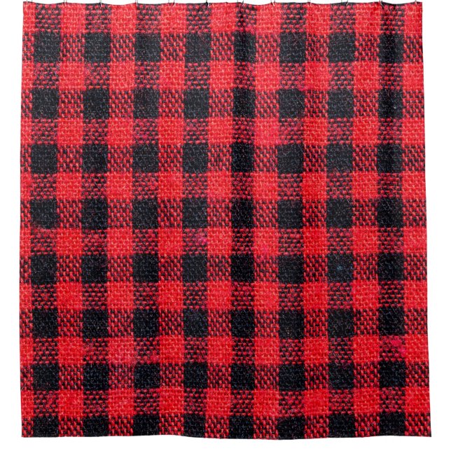 Fabric texture with grid pattern, red squares and  (Front)
