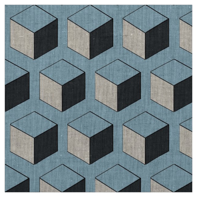 Fabric - Three Dimensional Cubes (Swatch)