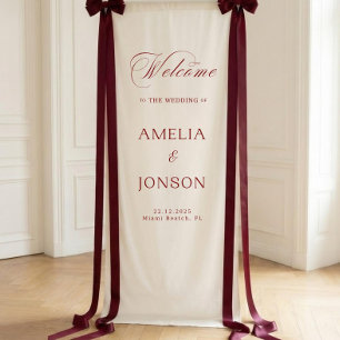 Fabric Wedding Welcome Sign Modern Wedding Welcome