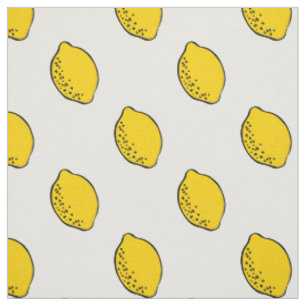 Fabric: White & Yellow Lemon Print Fabric