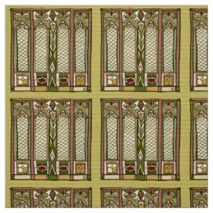 Fabric with " Arts and Crafts" Stylized Pattern
