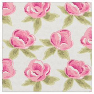 Fabric with pink roses