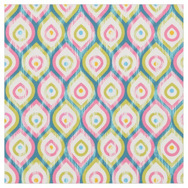 Fabric with vintage abstract pattern. (Close Up)