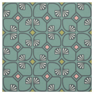 Fabric with vintage floral pattern.