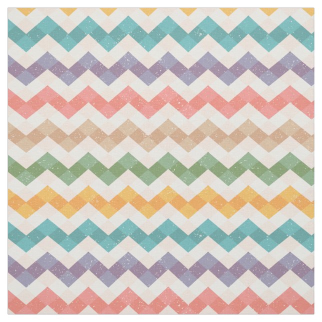 Fabric with vintage zig zag pattern. (Swatch)