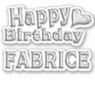 Fabrice Happy Birthday Autocollant Sticker