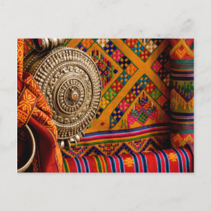 Fabrics, Bhutan Postcard