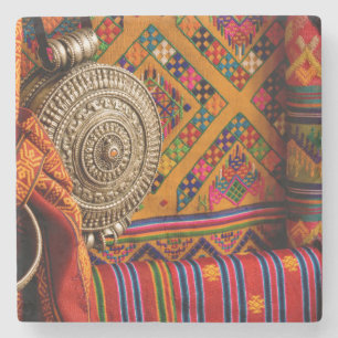 Fabrics, Bhutan Stone Coaster