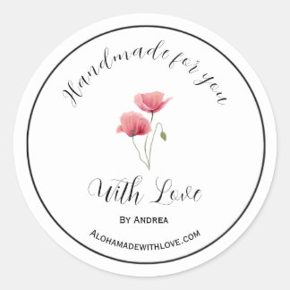 Fabriqué à la main avec autocollant d'amour pour l