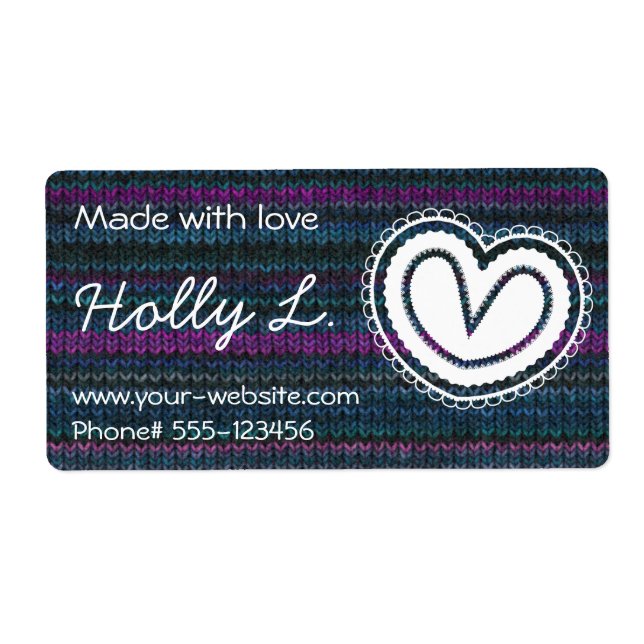 Fabriqué à la main par - étiquette (Devant)