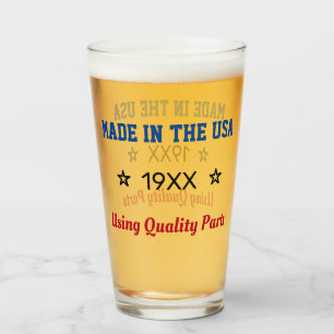 Fabriqué Aux États-Unis Coupe de verre de l'année 