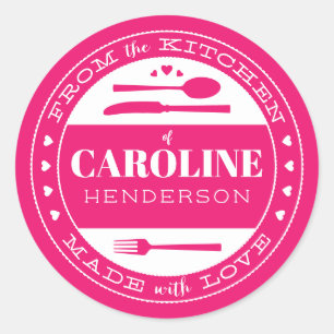 Fabriqué Avec Amour Alimentation Sticker cadeau ro