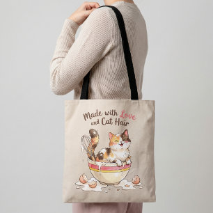 Fabriqué avec amour et poils de chat Sac fourre-to