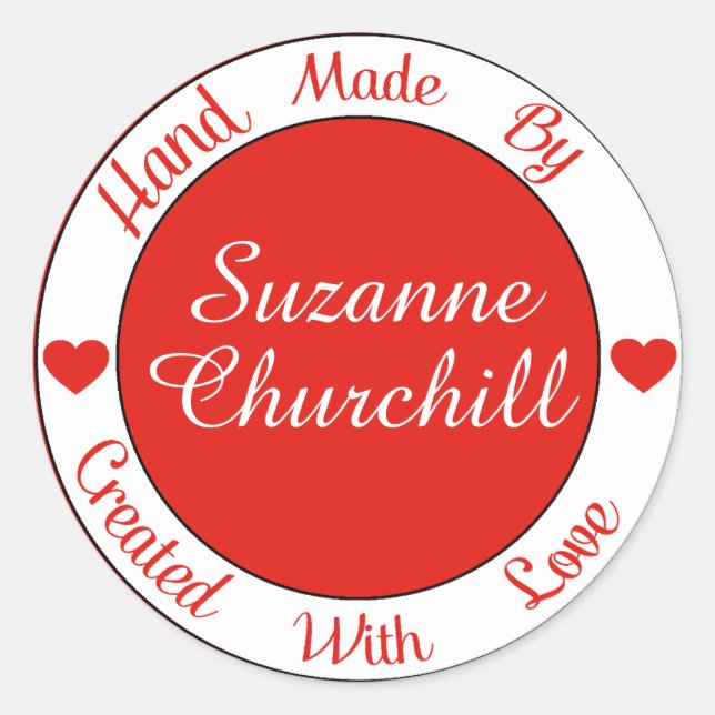 Fabriqué avec amour - Made made By - Sticker - SRF (Devant)