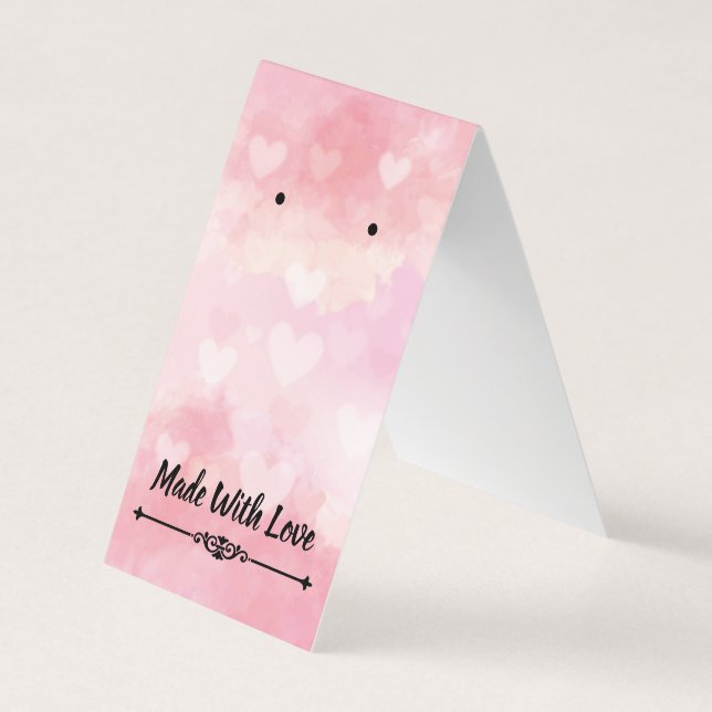 Fabriqué Avec Amour Plié Sur Carte À Porter (Devant)
