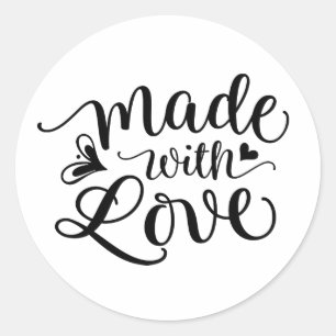 Fabriqué avec amour   Sticker rond