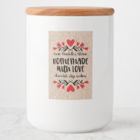 Fabriqué avec l'amour Étiquette de nourriture et d
