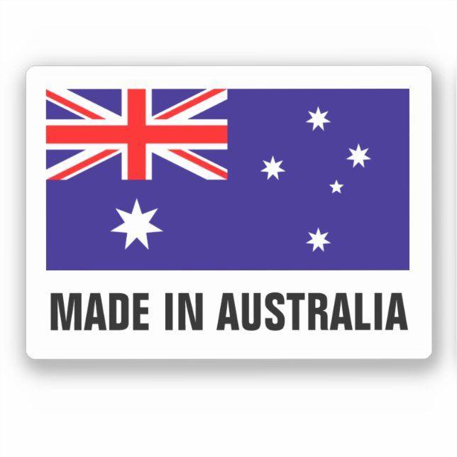 Fabriqué en Australie drapeau autocollants vinyle  (Recto)