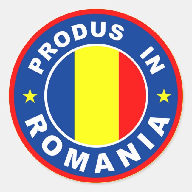 fabriqué en roumanie drapeau produits étiquette ro (Devant)