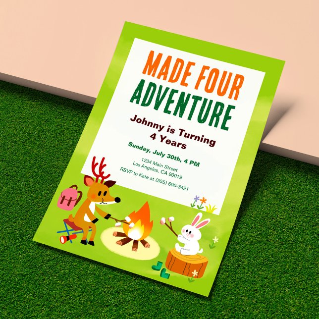 Fabriqué quatre Aventure 4e Invitation anniversair (Créateur téléchargé)