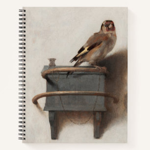 Fabritius The Goldfinch Painting Art Print Notebook