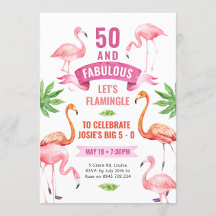 Fabuleuse invitation flamingo, flamant tropical