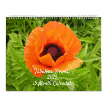 Fabuleuses fleurs Calendrier 15 mois