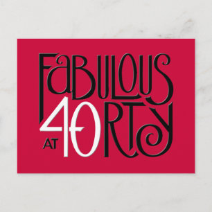 Fabuleux 40 noir blanc rouge carte postale