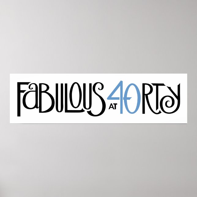 Fabuleux 40 noir bleu Long Poster (Devant)